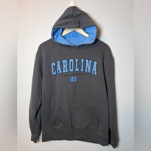 North Carolina Tar Heels Hoodie Men’s L Gray Blue Sweatshirt Fleece Pullover
